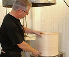 Taking drum shell out of the mold